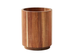 Porta-talheres Madeira – Caixa Organizadora Cozinha – Madeira Maciça – 15×15×16,5 Cm