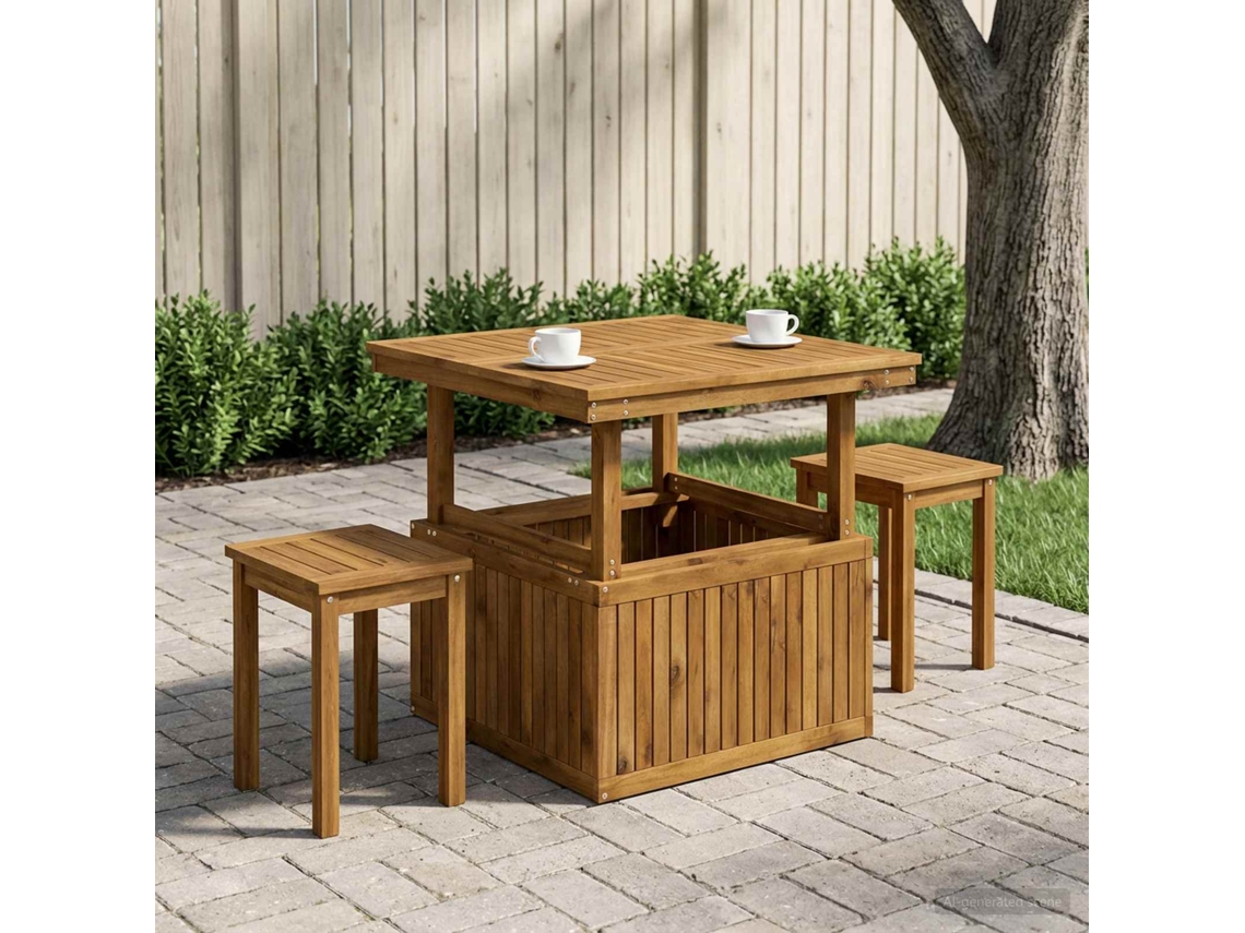 Vidaxl Natural 80,5 X 80 X 75/44,5 Cm