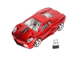 Aetheria mouse Sem Fio Estilo Carro Esportivo 2.4ghz Usb 1600dpi Luz Led para Laptop Desktop