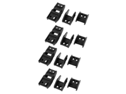 Conectores de Extremidade para Cabos Corrente Ponte Plástico 15mm X 20mm, Pretos, 4 Pares CHABERLU