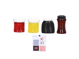 Ats 4pcs Miniatura de Mermelada Modelo Resina 1/12 Escala Simulación Tarros de Mermelada Decorativos para Cocina de Muñecas