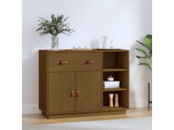 Aparador 98,5x40x75 cm Madera Maciza de Pino Marrón Miel