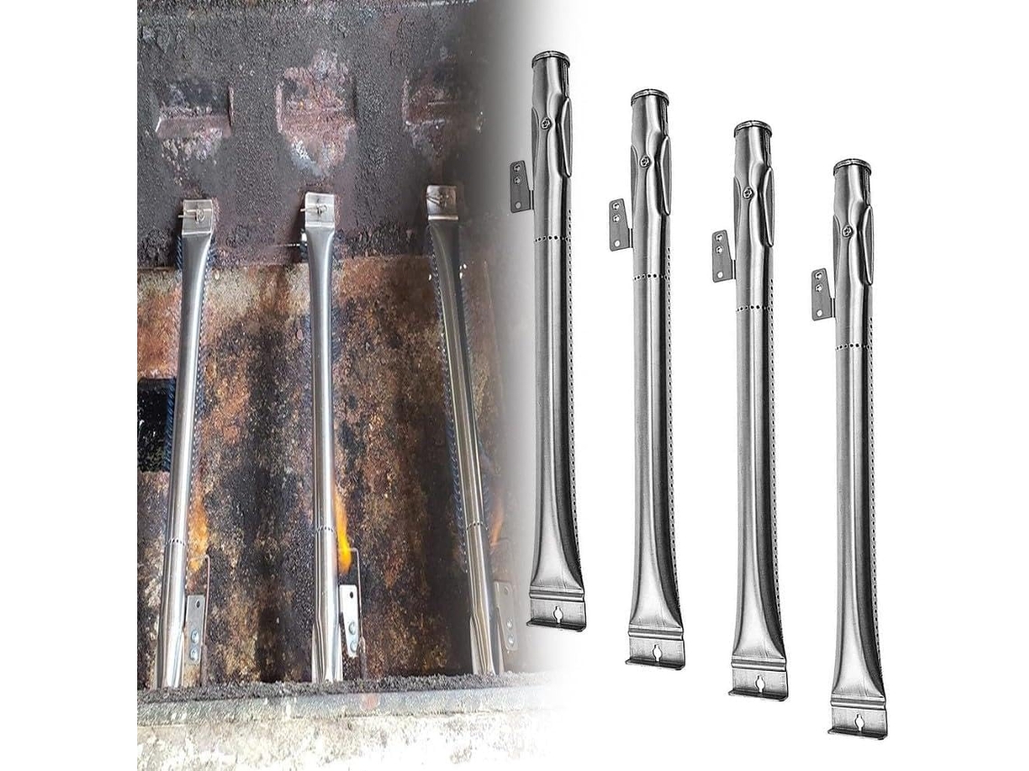 Tubo Queimador Em Aço Inoxidável Para Churrasqueiras 720-0783e, 14 7/8 Polegadas (pacote Com 4)