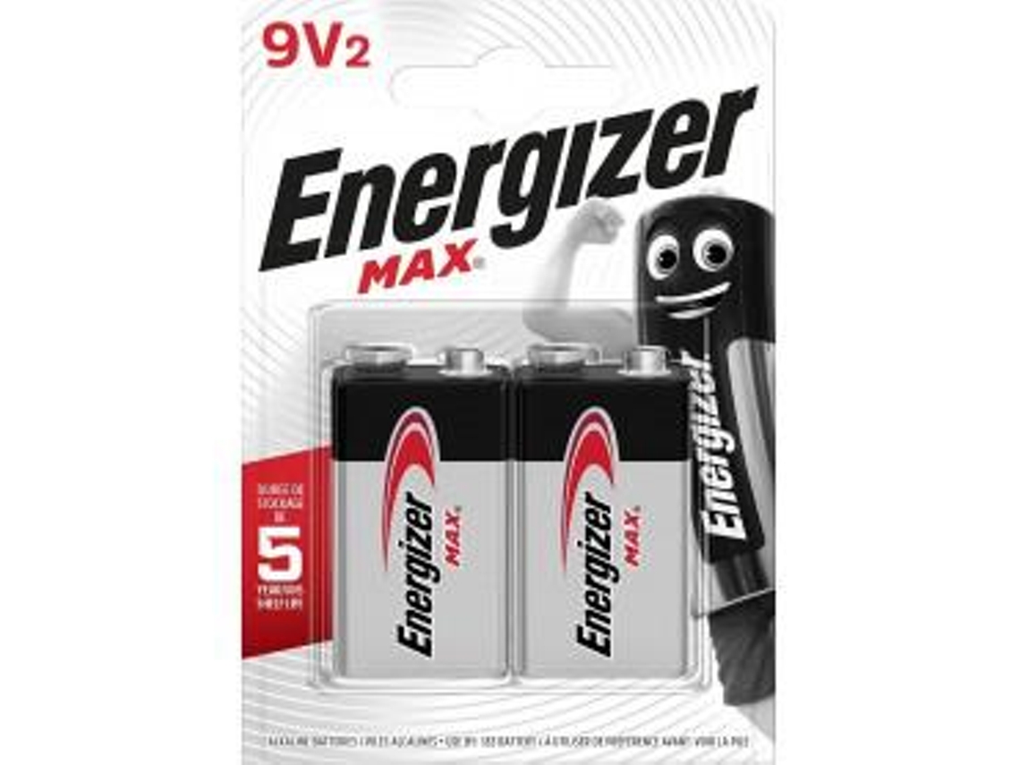 Pilhas ENERGIZER Max 6LR61/6LF22 9V (2 unidades)