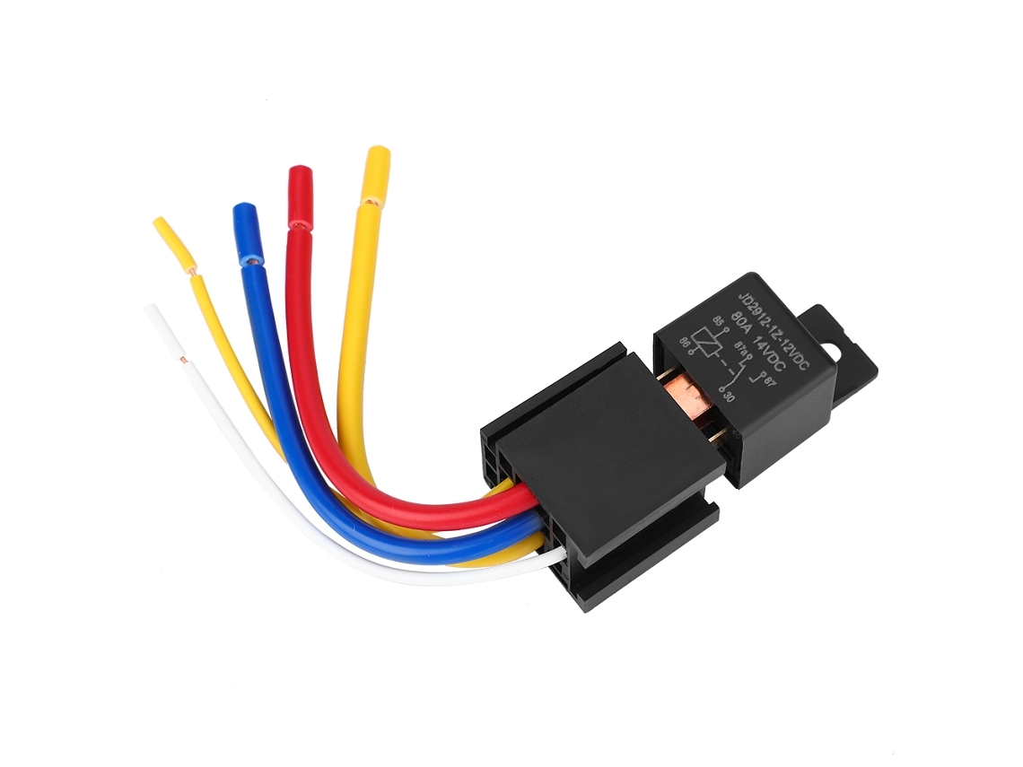 Módulo Relé 80a 12vdc Com Sockete Quadrado 5 Pinos
