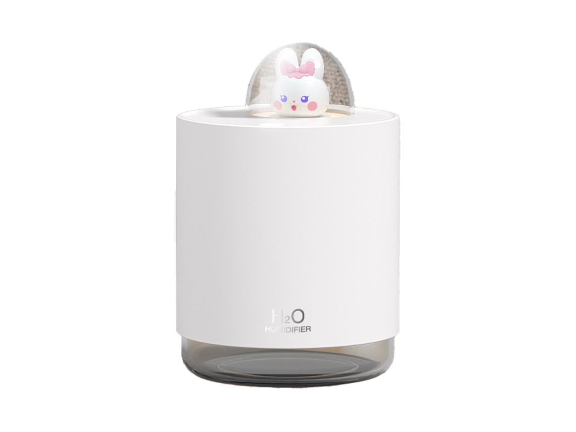 Mini Umidificador De Mesa Portátil Umidificador De Ar Com Usb, Luz Noturna, Design De Coelho, Para Quarto Escritório Carro