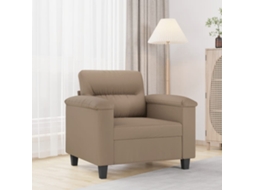 Vidaxl Poltrona 60 Cm Couro Artificial Cappuccino
