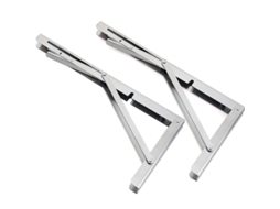Suporte Para Prateleira, 2 Peças, Metal, Para Parede, Com Parafusos, 250 Mm, Preto