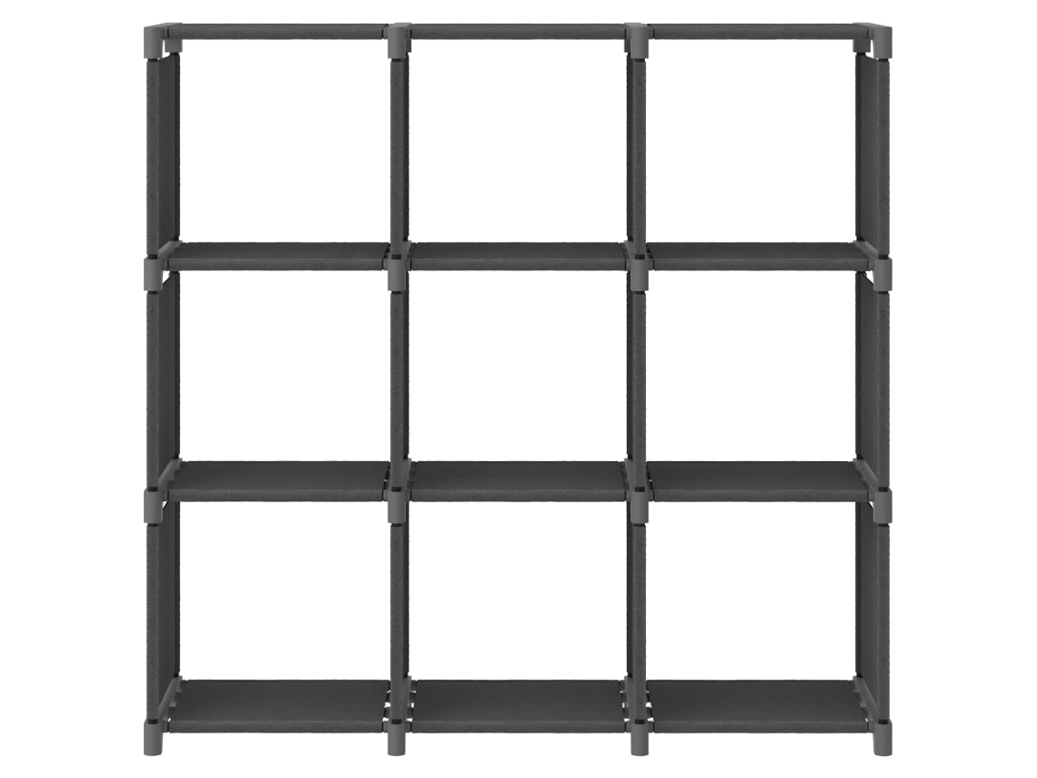 Unidade de Prateleiras 9 Cubos 103x30x107,5 Cm Tecido Cinzento MAISON EXCLUSIVE
