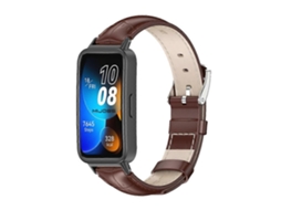 Pulseira De Couro Bovino Mijobs Para Huawei Band 8 / 9 / 10