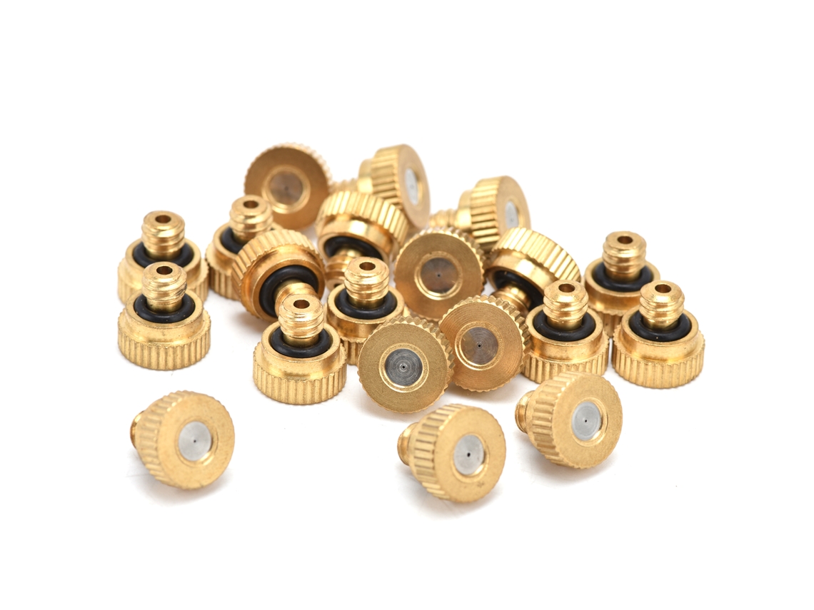 Conjunto De 20 Bicos De Bronce Atomizadores Para Jardim Ferramenta De Pulverização Com Buraco De 0,3mm E Rosca Unc10‑24