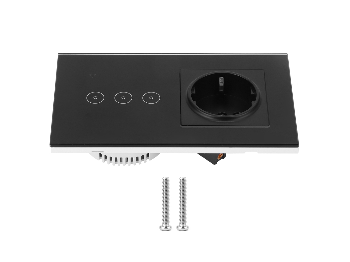 Interruptor inteligente Wi-Fi com conexão de parede Primerox 10a com controle por aplicativo e voz.
