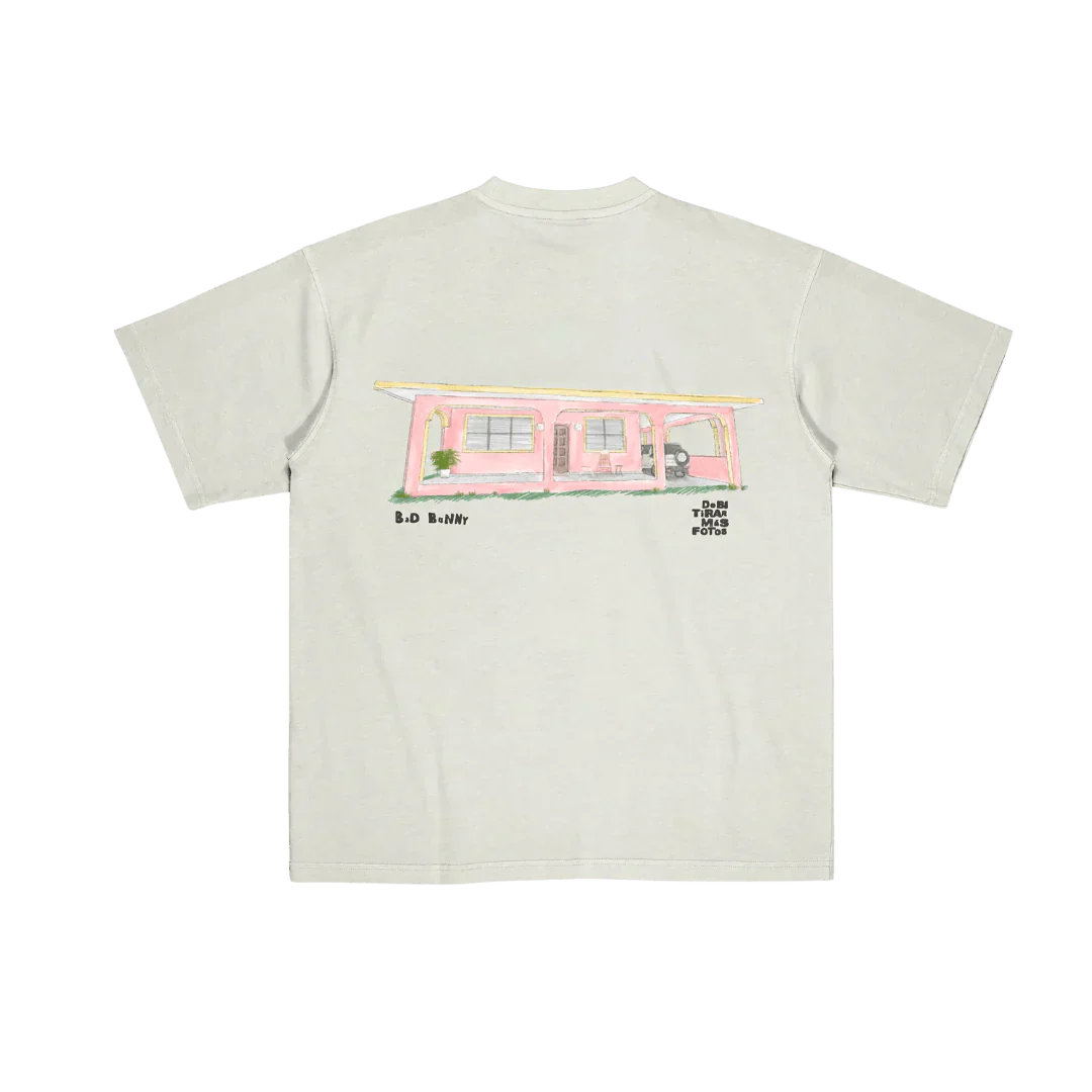 Rockinstone Bad Bunny Bad Bunny Merch - Dtfm White La Casita T-shirt(s)