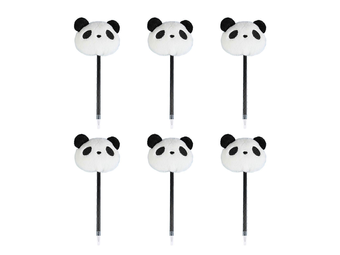 Conjunto De 6 Canetas Esferogrficas Divertidas Em Formato De Panda De Pelcia Caneta Esferogrfica Engraada Para Crianas Ideal Para Recompensas Hengjian