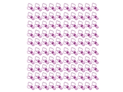 100 Clipes Metálicos De Cola Larga Em Forma De Pêssego, Lindos E Adoráveis, Para Escritório, Cor Roxa.