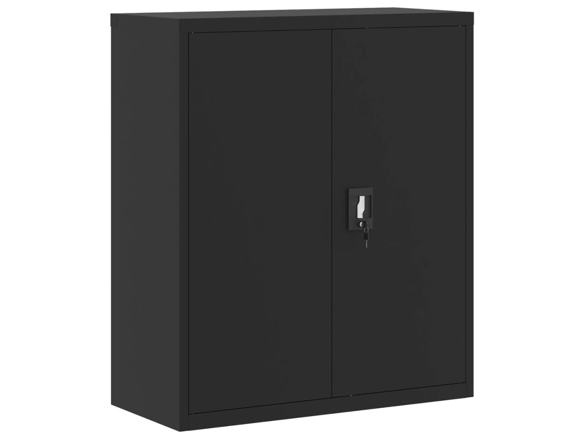 File Cabinet, File Cabinets Vidaxl Preto Aço (90 X 40 X 105 Cm)