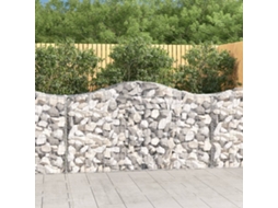 Vidaxl Cestos Gabião Arqueados 30 Pcs 200x50x100/120 Ferro Galvanizado