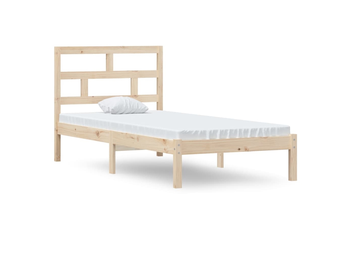 Bed Frame, Bed Frames Vidaxl Marrom Madeira (90 X 190 Cm)