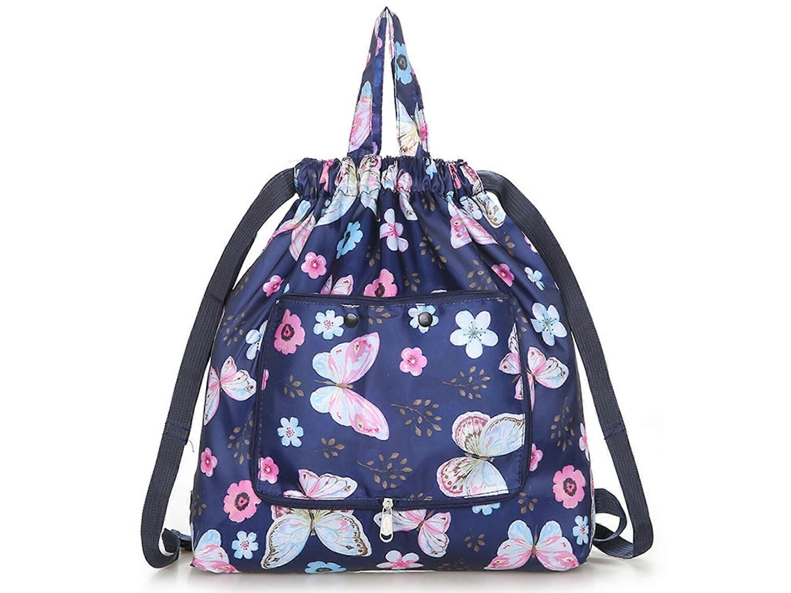 Mochila Dobrável de Grande Capacidade para Compras e Viagens, Impermeável e com Cordão. GOKOCO