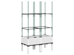 Garden Planter, Garden Planters Vidaxl Branco Polipropileno (80 X 40 X 142.5 Cm)