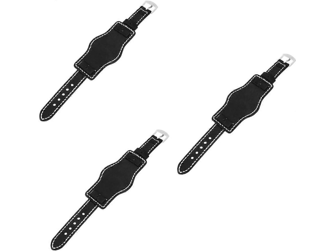3 Pulseiras De Relógio De Couro De 20 Mm, Pulseira De Relógio Vintage Da Moda Para Homens E Mulheres. Loja Olysi