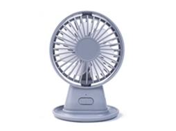 Ventilador Mini Usb Dobrável Mesa 2 Lâminas Cinza
