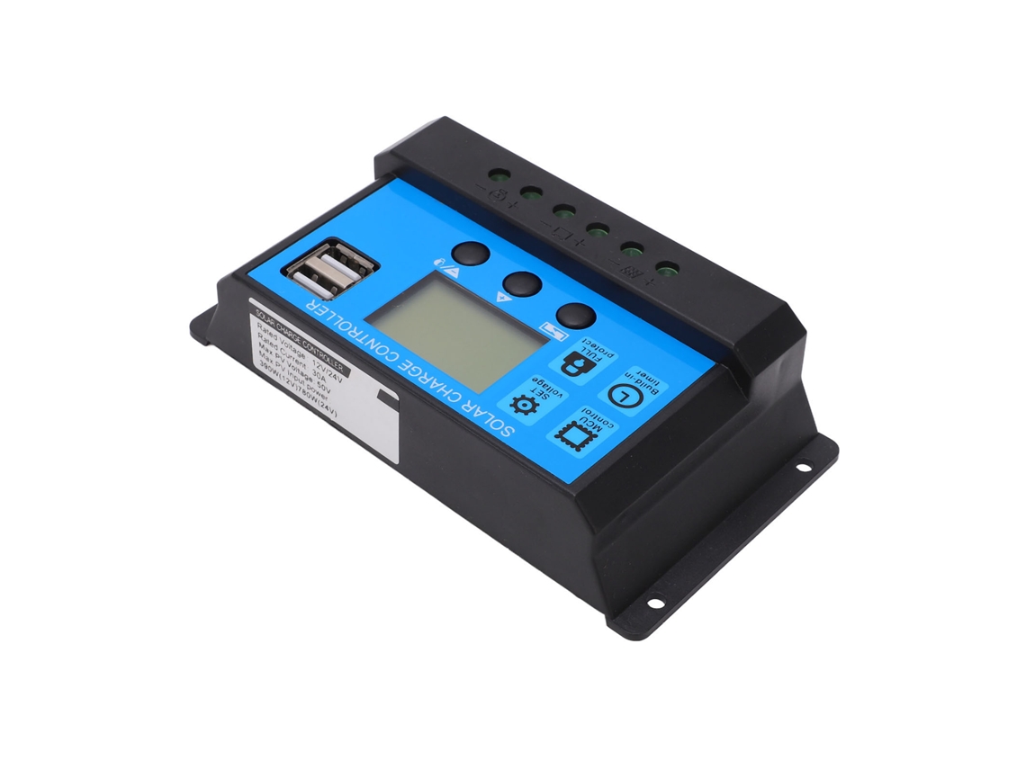 Laxiscreed Controlador Solar Pwm Com Display Lcd, Carga E Descarga Inteligentes