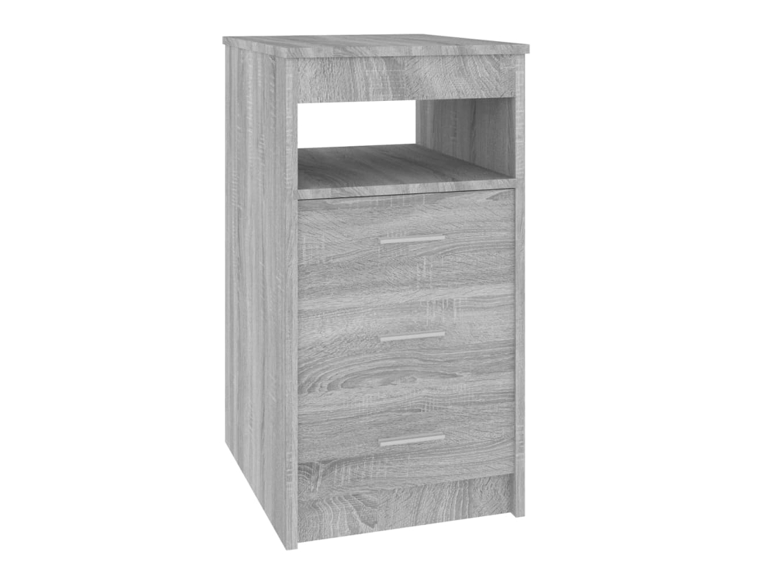 Drawer Cabinet, Drawer Cabinets Vidaxl Cinzeto Madeira Processada (n/a)