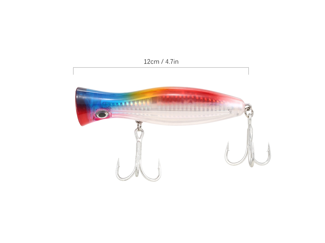 Isca Artificial Popper 12cm 45g com Anzol e Anel
