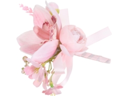 Boutonnières De Flores Artificiais Rosa Para Noivos E Casamentos Formais. Gokoco