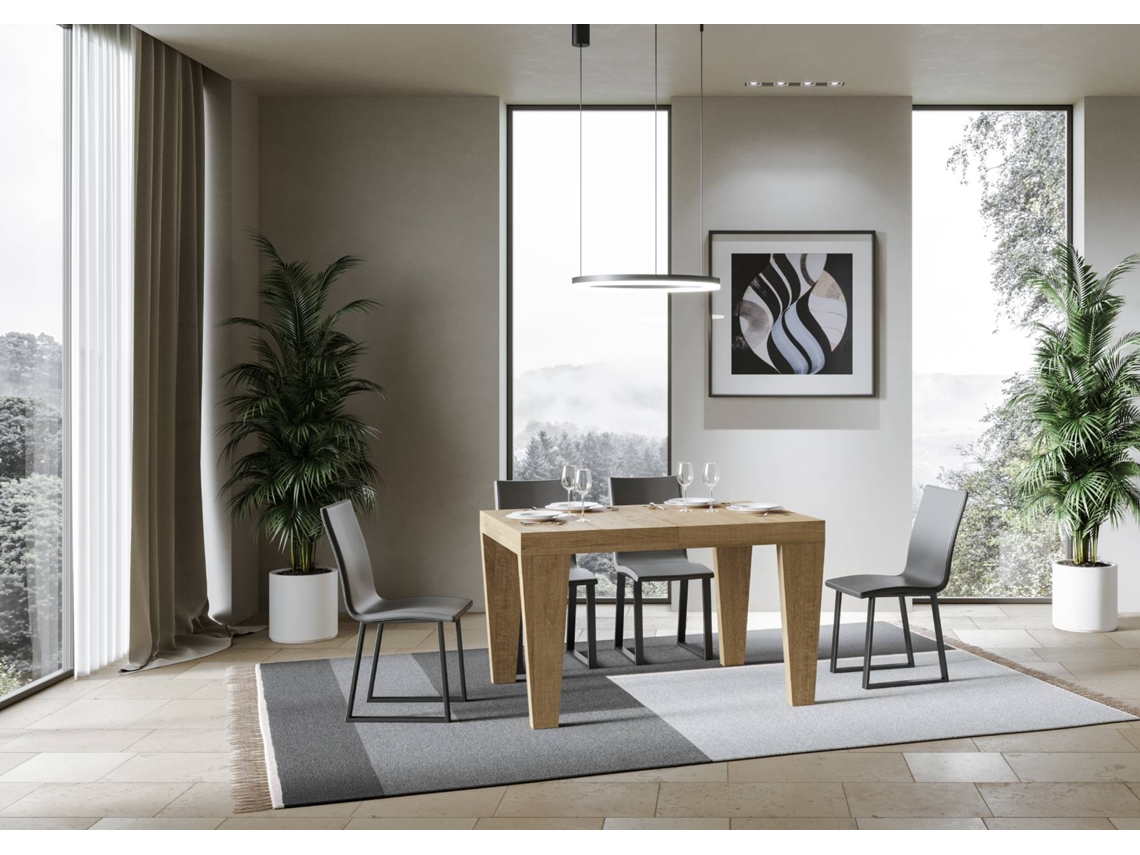 Mesa de Jantar Extensível 90X130/234 Cm Spimbo Premium Carvalho Natural ITAMOBY
