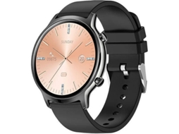 Smartwatch Feminino/masculino 1.3, Tela Táctil, Ip68, Frequência Cardíaca, Sono, Pedômetro, Rastreador, Ios/android Preto Yizhood