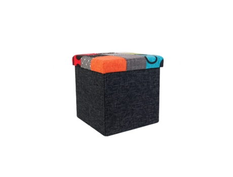 Puff com Arrumação Tampo Patchwork