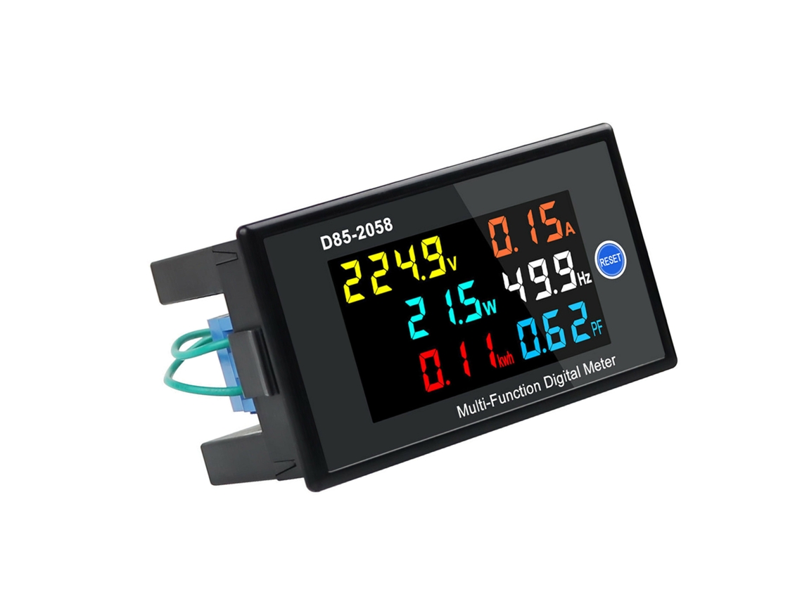 Yuru medidor Digital Monofásico Multifuncional Lcd com Medição de Energia, Potência e Fator de Potência