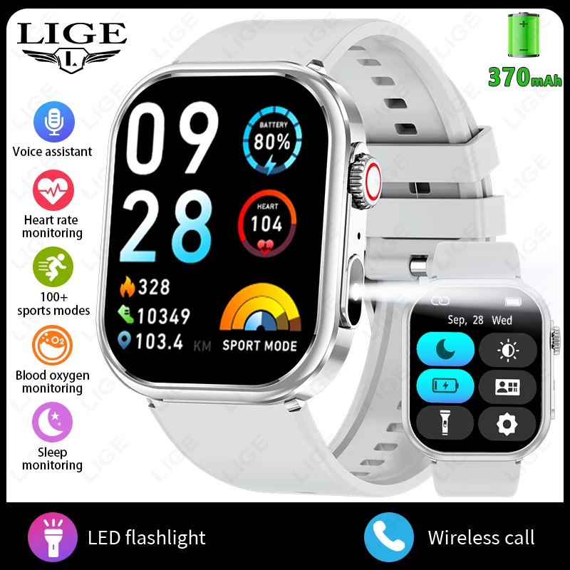 Smartwatch (cinza Silicone) Com Tela Hd De 2,01 Polegadas, Bateria De 370mah E Design À Prova D'água._glo