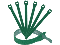 Abraçadeiras Reutilizáveis ​​de 1,25 Cm X 20 Cm Para Gerenciamento E Organização De Cabos - Pacote Com 30 Unidades Com 2 Abraçadeiras Extras (verde)