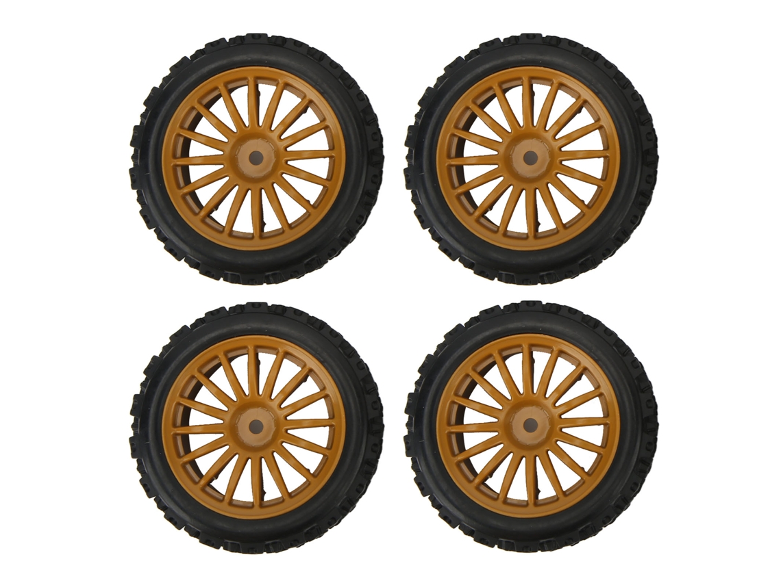 Mali pneus de Roda Rc 4pcs 12mm Hex Plástico Borracha Textura Concavoconvexa para Carro Esportivo Plano 1/10