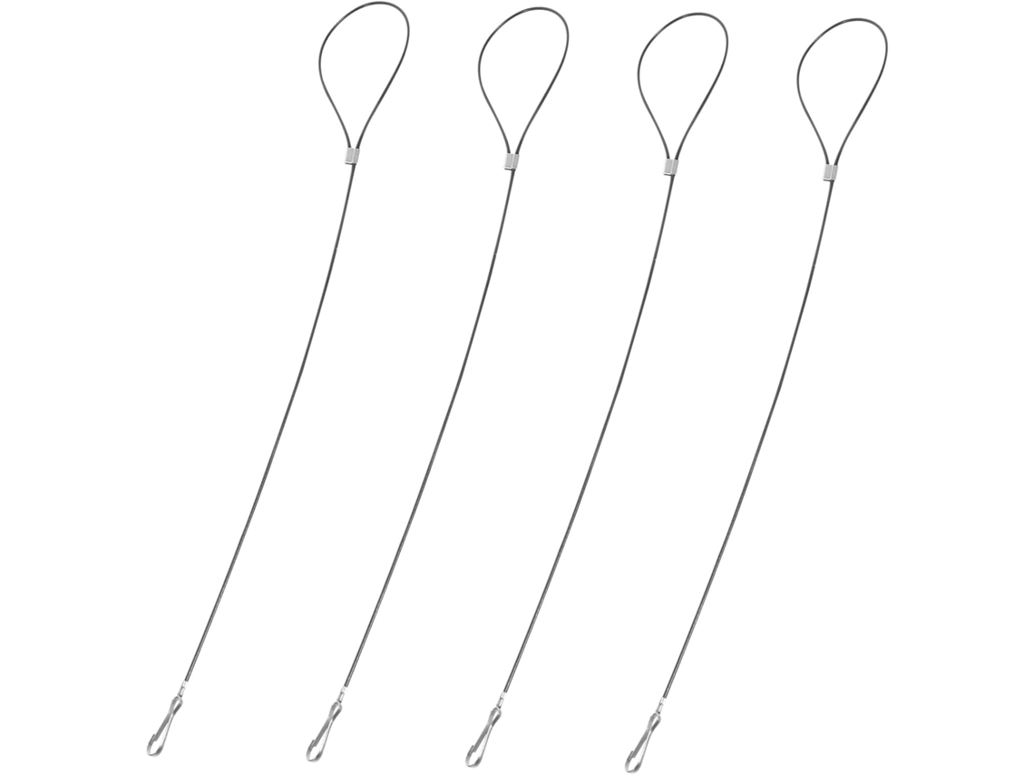 Nuobesty Conjunto De 4-travas Portão Em Aço Inoxidável Com Cordão Segurança Ajustável Cercas Metálicas, Ideal