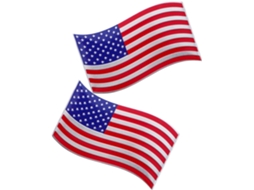 2 Adesivos Exclusivos Da Bandeira Americana Em Alumínio À Prova D'água