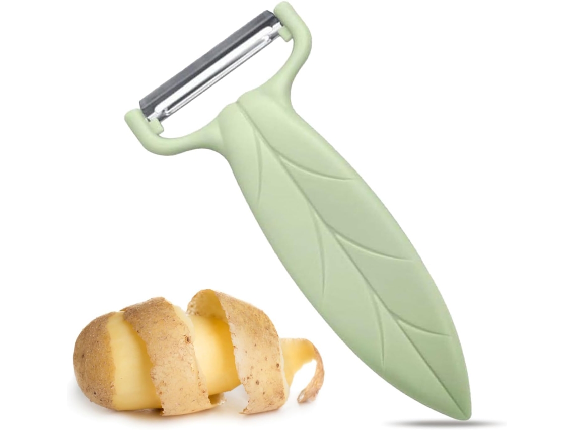 Descascador Em Y Afiado Aço Inoxidável, Leve, Durável, Verde Com Cabo Ergonômico Para Facilitar O Descascamento
