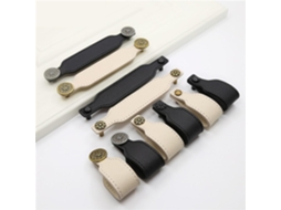 Puxadores De Couro 128mm Para Gavetas, Armários E Portas De Móveis Cozinha Cor Dourado, 4 Peças, Tamanho Conforme