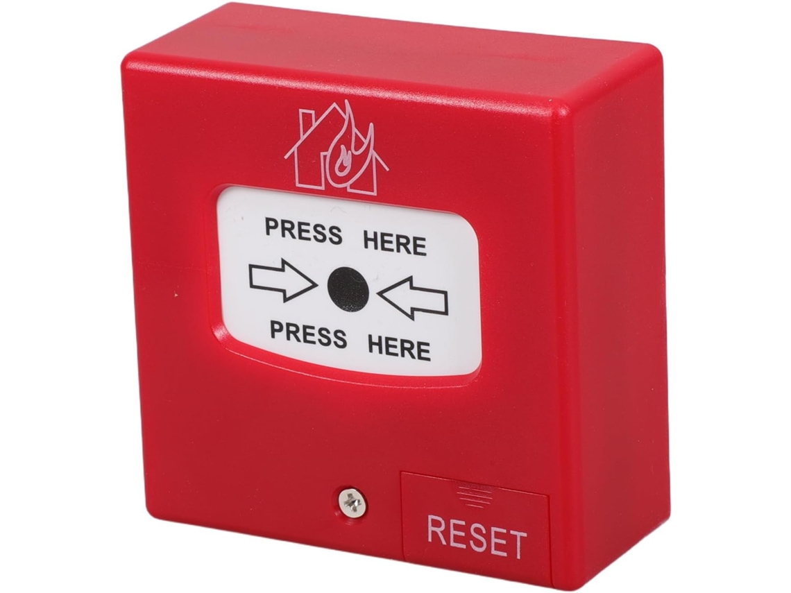 Botão De Alarme De Incêndio De Plástico Vermelho Com Rearme Manual