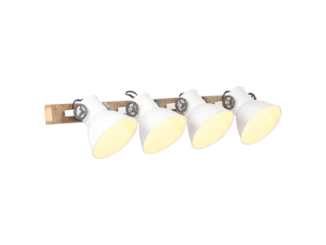 Vidaxl Candeeiro De Parede Industrial 90x25 Cm E27 Branco