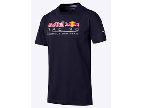 Camiseta esportiva de algodão Red Bull tamanho L em azul marinho