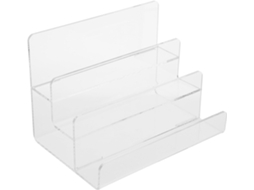 Expositor De Acrílico Transparente Galpada Com 3 Níveis Para Óculos Sol E Joias, Prateleira Organizadora Trapezoidal
