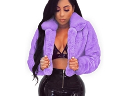 2026 chaqueta Corta Mujer de Pelo Falso Rosa Caliente Sherpa Abrigo Suave Outerwear Invierno Casual