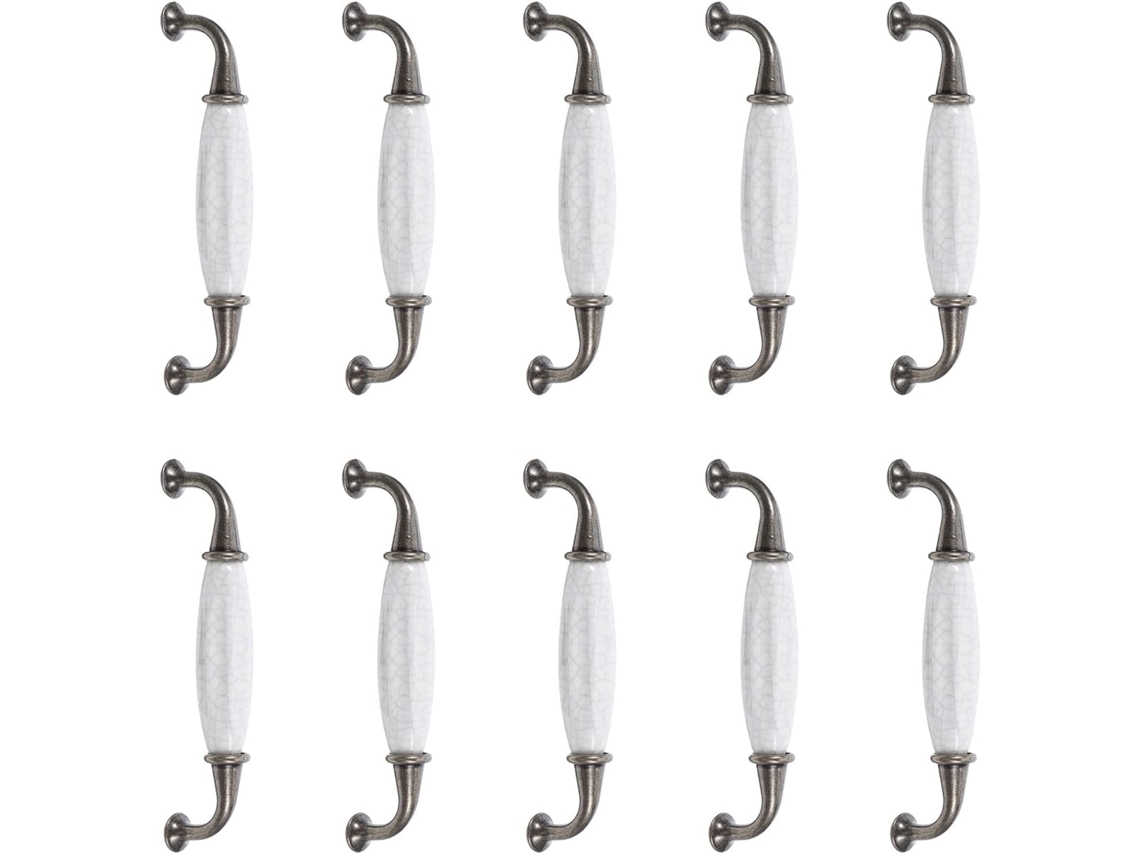 Conjunto De 10 Puxadores Cerâmica Para Armários E Portas Cozinha