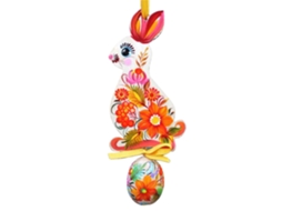 Decoração De Páscoa Com Pingente De Ovo E Coelho Para Jardim E Casa