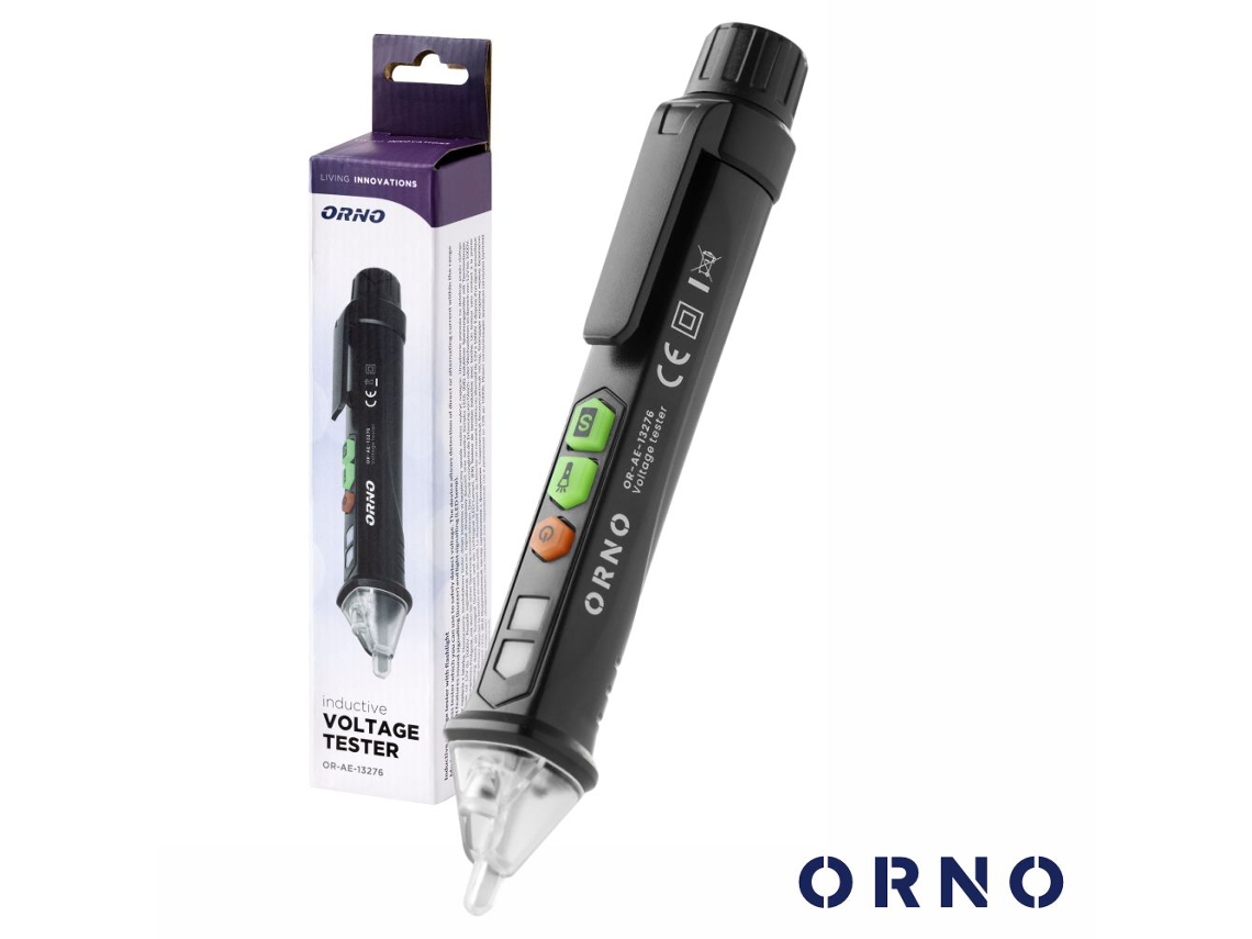 Detetor Tensão S/ Contato C/ Lanterna Led Ac/dc 1000v ORNO