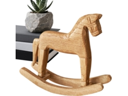 Decoração Equestre Para Casa, Cavalo De Balanço De Madeira Decorativo, Ornamento De Madeira Gokoco